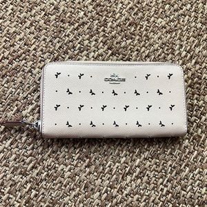 Coach Perforated Butterfly Wallet Tan